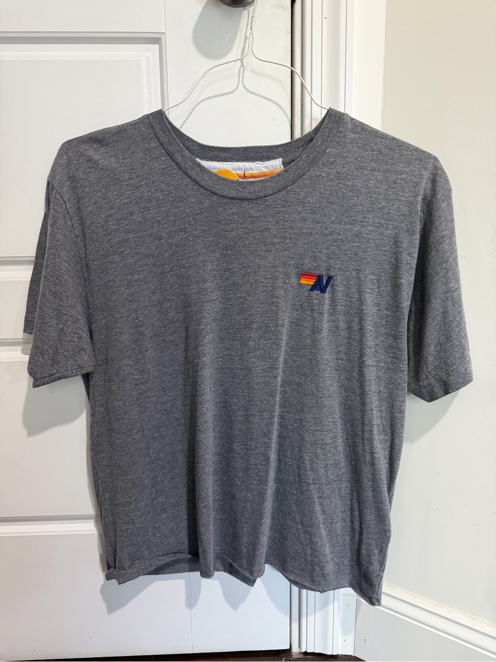 Aviator Nation Basic Boyfriend Tee - Heather Gray - L